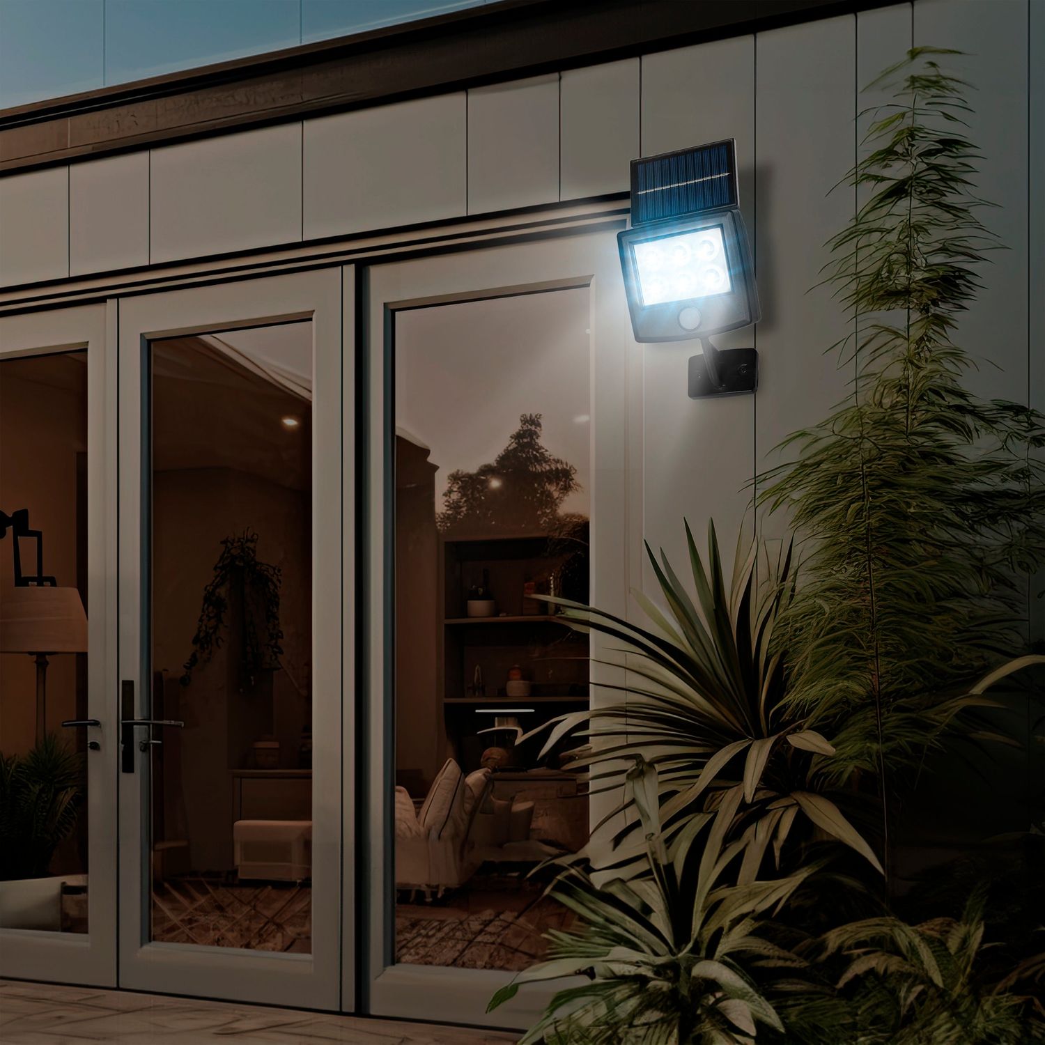 DICTROLUX - Faretto Solare a Led Luce Fredda da esterno - h14x10x4 cm